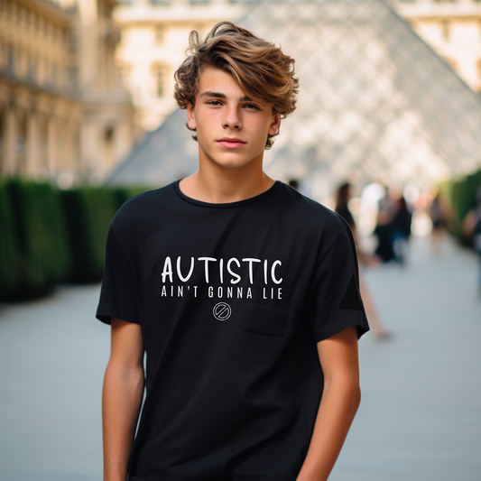 AUTISTIC AIN'T GONNA LIE TSHIRT, Autistic Tshirt, Autistic Clothing, Autism Awareness. Ships from USA and Australia