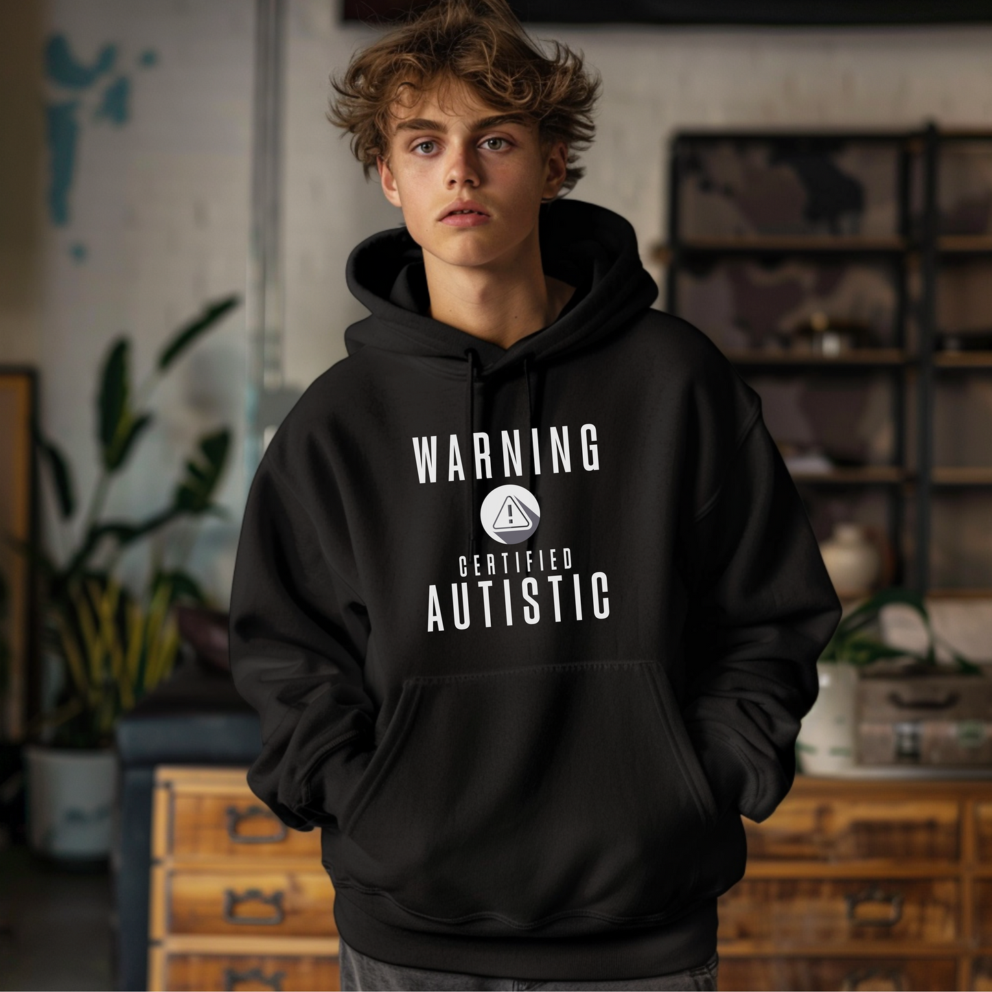 WARNING CERTIFIED AUTISTIC Autistic Hoodie, Autistic Clothing, Autism Awareness. Ships from USA and Australia