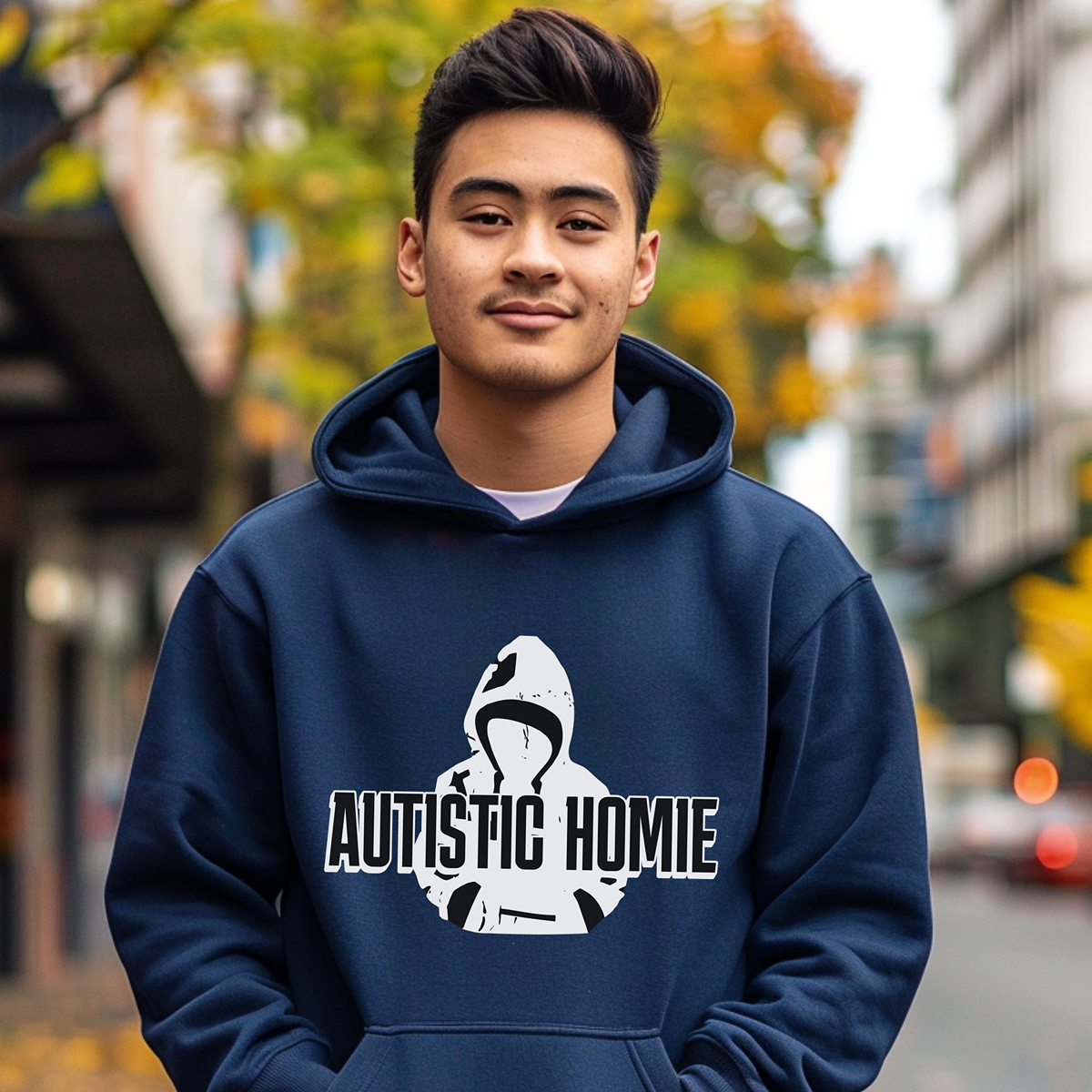 AUTISTIC HOMIE HOODIE, Autistic Apparel, Autistic Clothing, Autism Clothing, Autism Awareness. Ships from USA and Australia