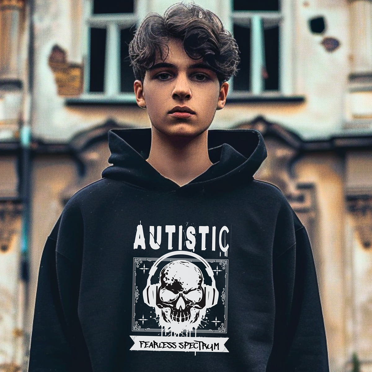 FEARLESS SPECTRUM HOODIE, Autistic Hoodie, Autistic Clothing, Autism Awareness. Ships from USA and Australia