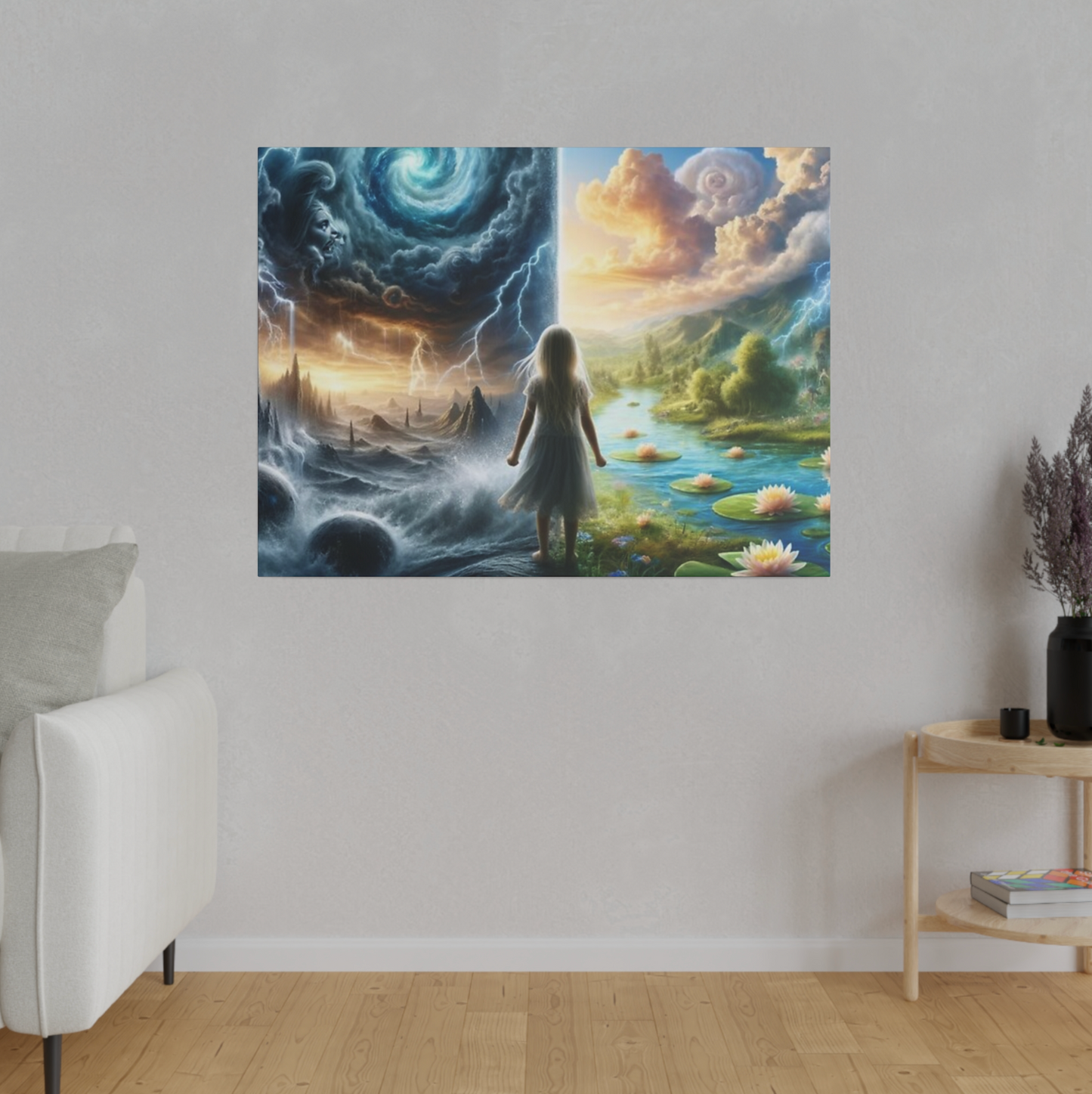 A COSMIC DREAMSCAPE, Autistic Art, Matte Canvas